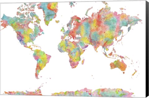 Framed World Map 1 Print