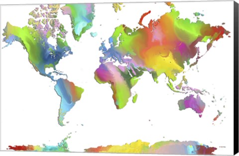 Framed World Map 2 Print