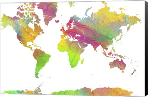 Framed World Map 9 Print