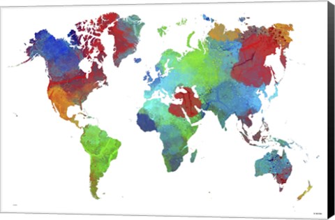 Framed World Map 16 Print