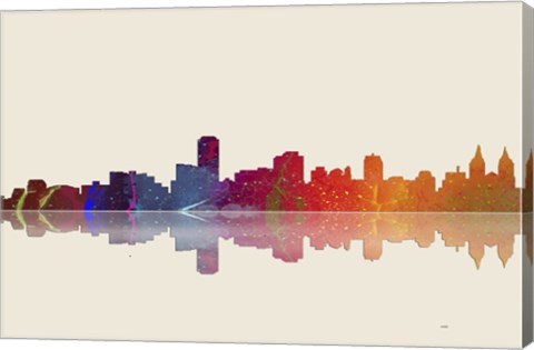 Framed Adelaide SA Skyline 3 Print