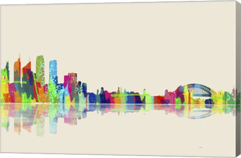 Framed Sydney NSW Skyline 1 Print