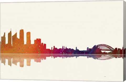 Framed Sydney NSW Skyline 2 Print