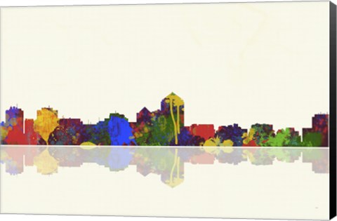 Framed Albuquerque New Mexico Skyline 1 Print