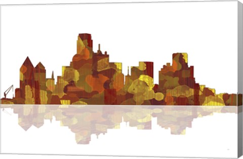Framed Dallas Texas Skyline 1 Print
