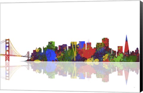 Framed San Francisco California Skyline 1 Print
