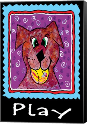 Framed Play Dog Print