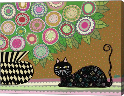 Framed Feline Florist 2 Print