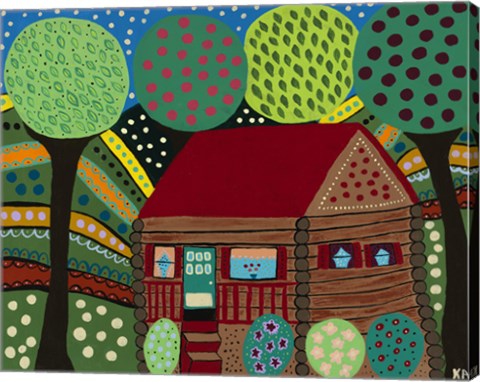 Framed House In The Hills Print