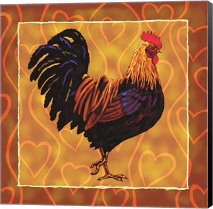 Framed Rooster 1 Print