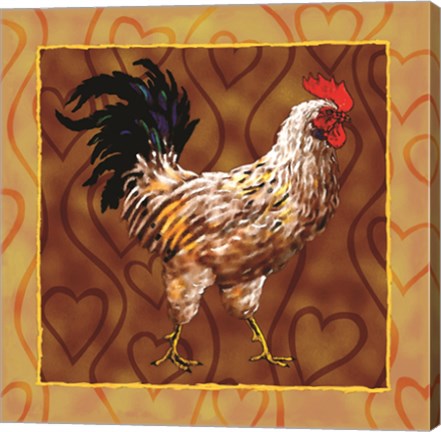 Framed Rooster 2 Print