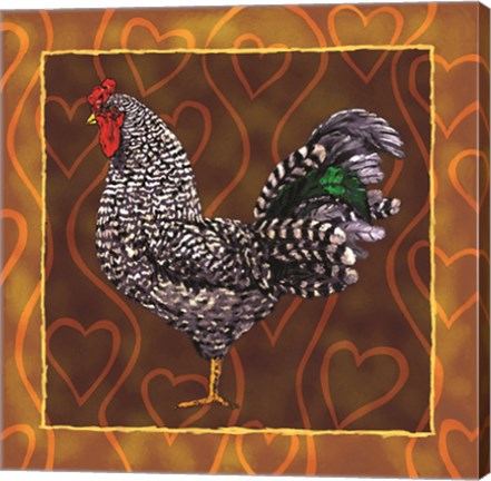 Framed Rooster 3 Print