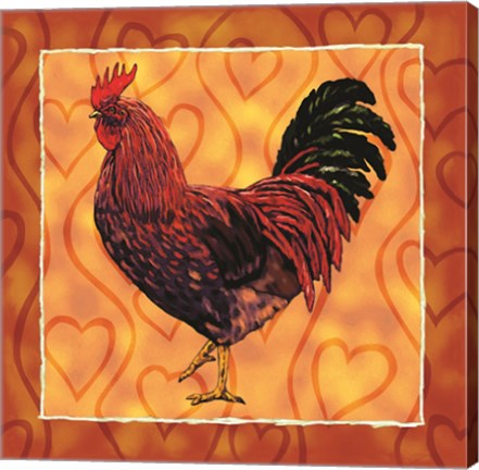 Framed Rooster 4 Print