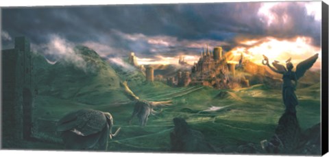 Framed Castle Highlands Print