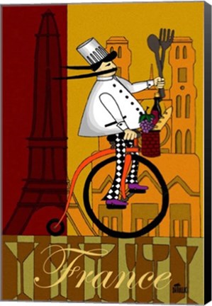 Framed Chef in France Print