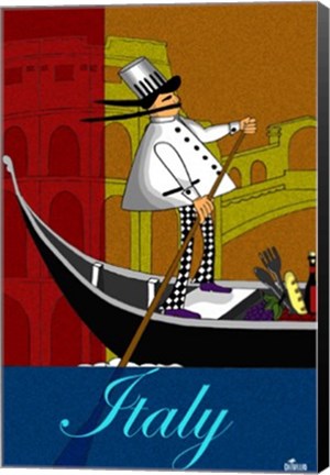 Framed Chef in Italy Print