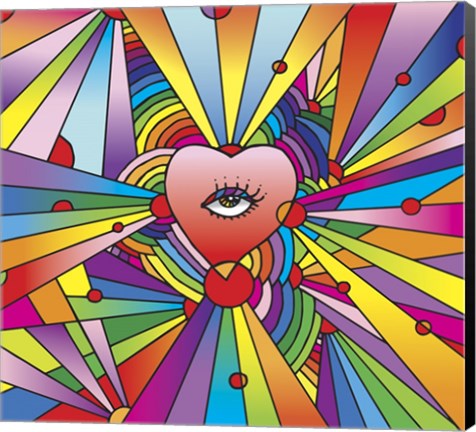 Framed Heart Eye Pop Print
