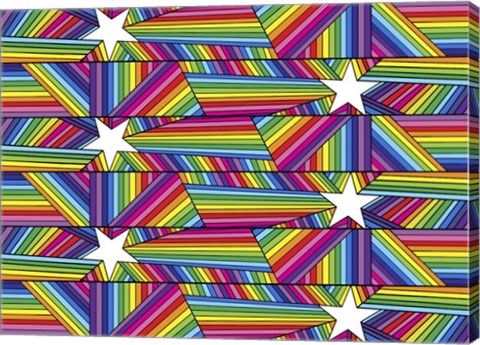 Framed Stars Stripes B Print