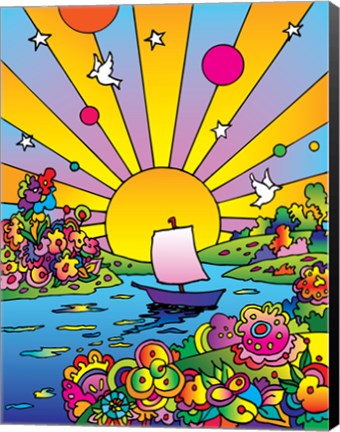 Framed Cosmic Boat Color Print