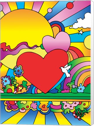 Framed Cosmic Heart Landscape Print