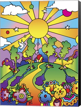 Framed Cosmic Trees Print
