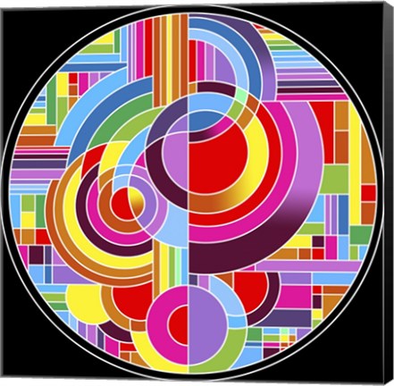 Framed Circles 1 Print