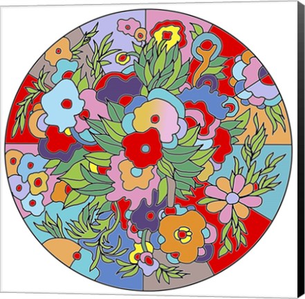 Framed Flower Circle Print