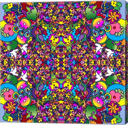 Framed Flowers Kalidescope Print