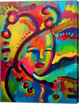Framed Mardigras Lady 3 Print