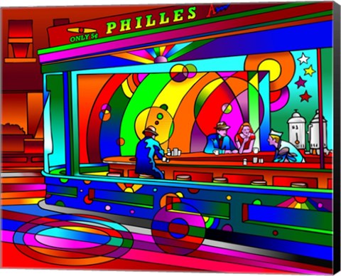 Framed Nighthawks Print