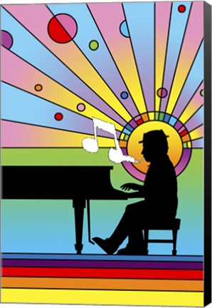 Framed Piano Player 1 Print