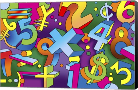 Framed Math Mural Print