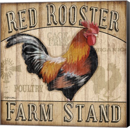 Framed Country Rooster I Print