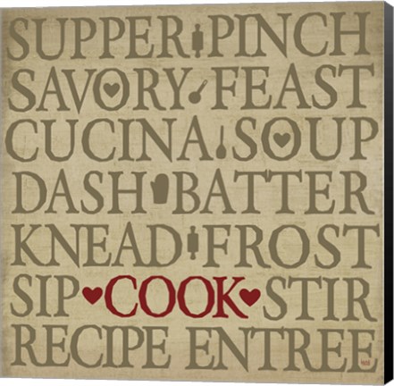 Framed Chef&#39;s Words II Print