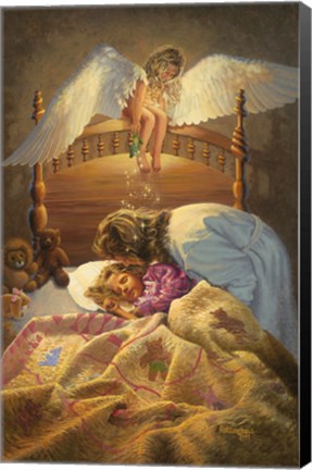 Framed Kissing Angel Print