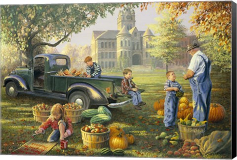 Framed Little Farmers Market Print