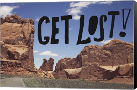 Framed Get Lost Print