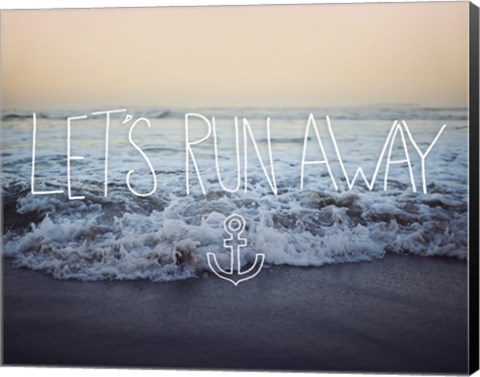 Framed Let&#39;s Run Away (Arcadia Beach) Print