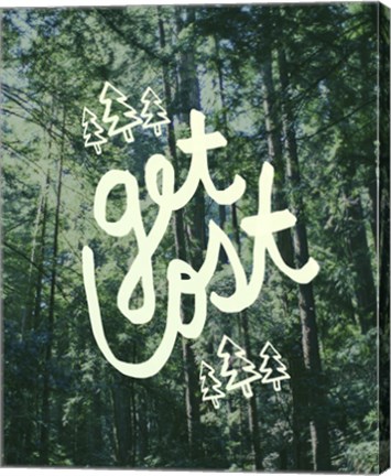 Framed Get Lost Forest Print