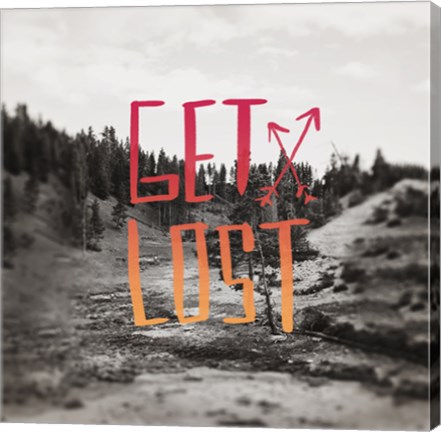 Framed Get Lost Red Print