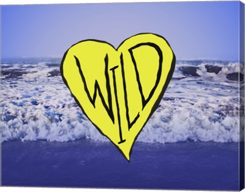 Framed Wild Heart Waves Art Print