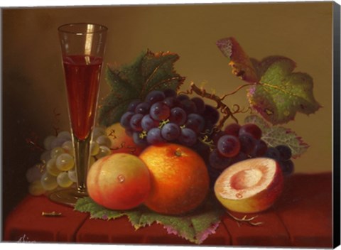 Framed Fruit and Wine Print