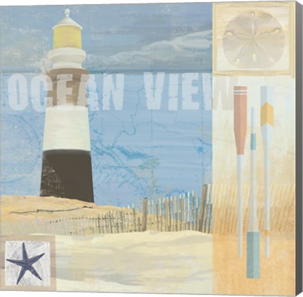 Framed Coastal Beacon 1 Print