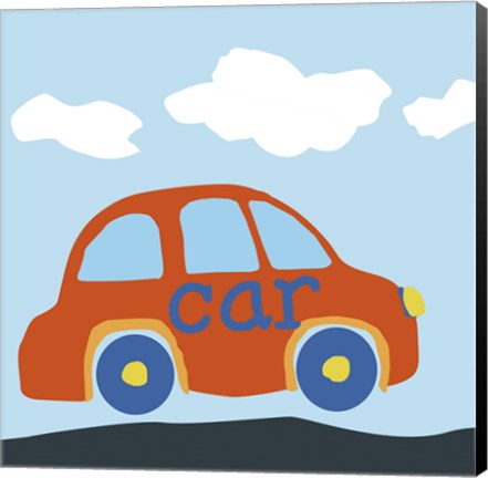 Framed Car Baba Print