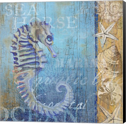 Framed Sea Horse and Sea Print