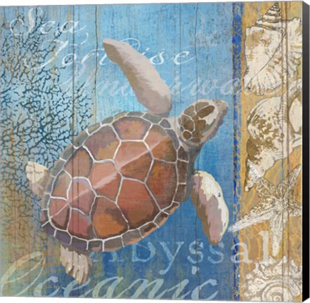 Framed Turtle and Sea Print