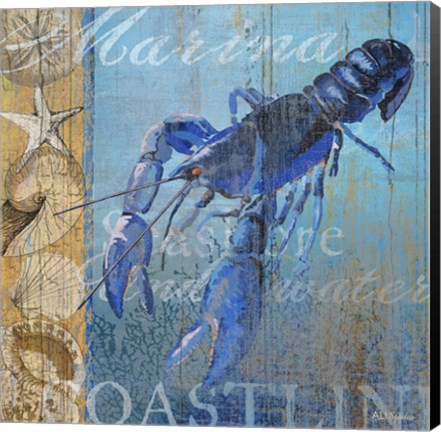 Framed Lobster and Sea Print