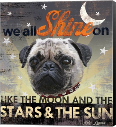 Framed Dog Days - Pug Pup Print