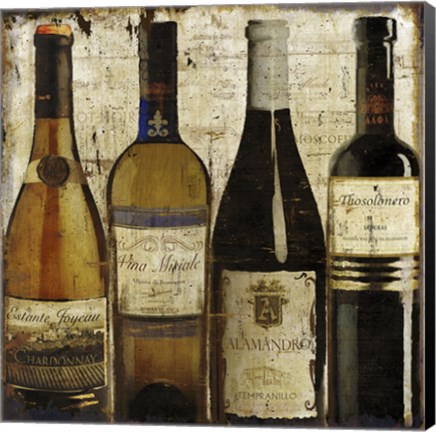 Framed Wine Samples of Europe II Print