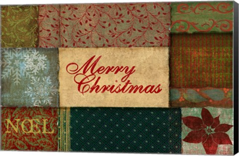 Framed Christmas Patches Print